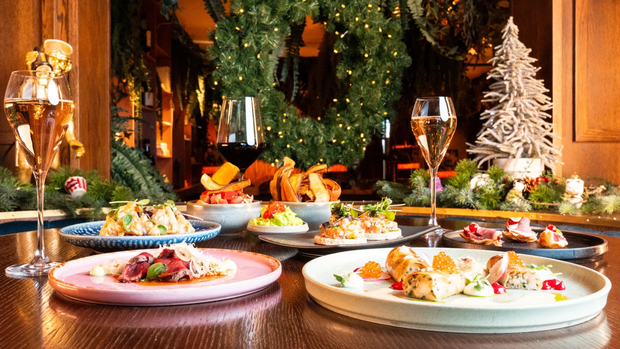 Festive Christmas table setting at Monkeys